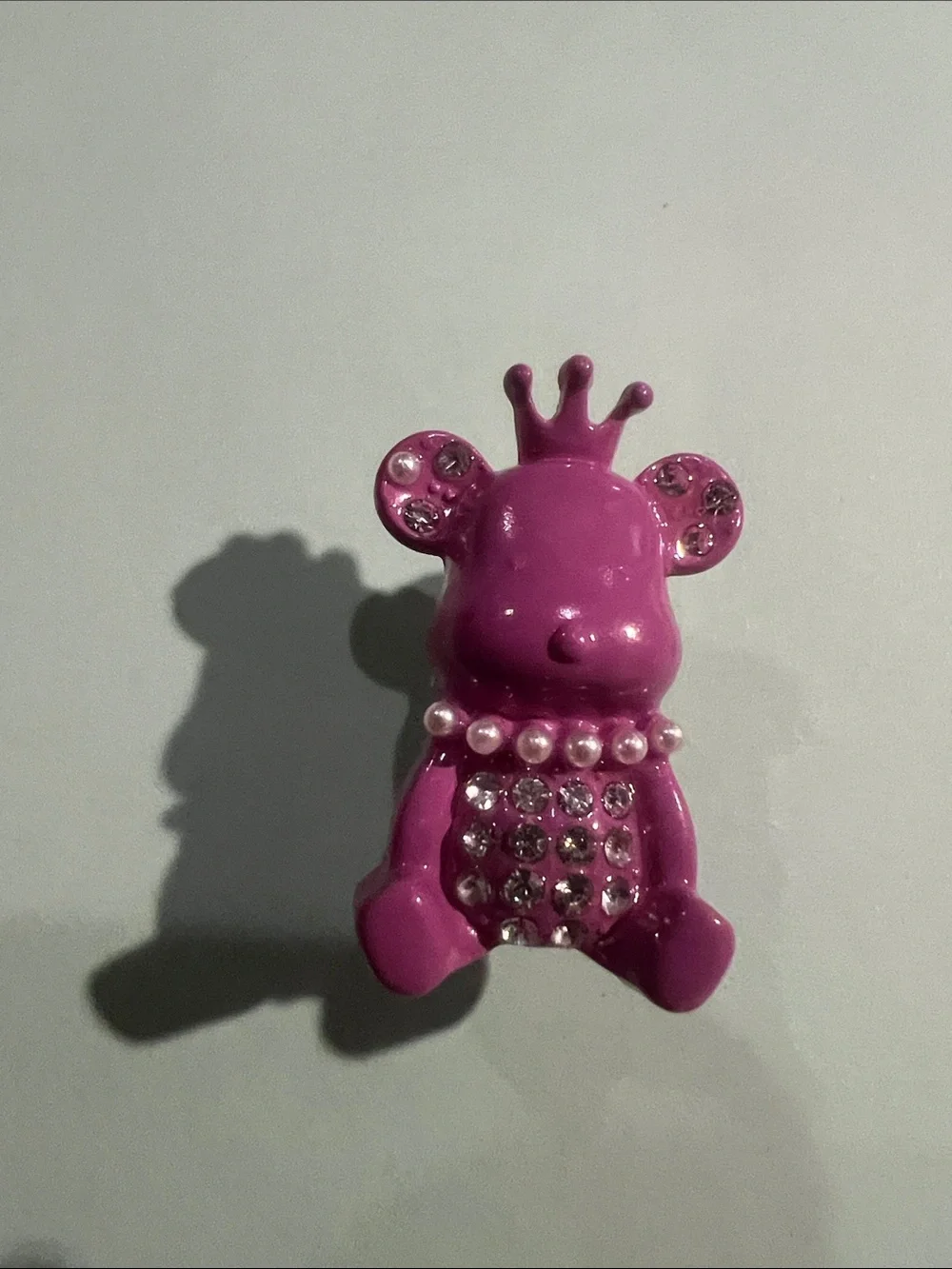 NWOT 4pc Purple Rhinestone flower butterfly crown bear shoe charms